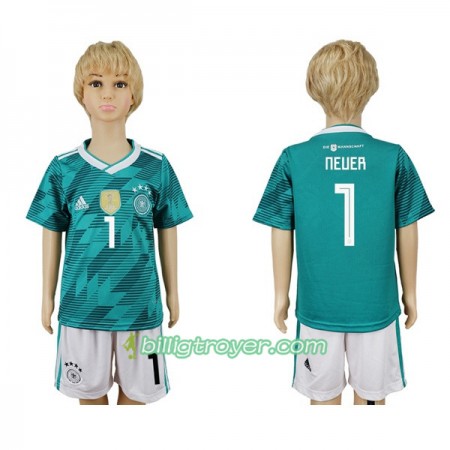 Billige Fotballdrakter Tyskland Neuer 1 Barn VM 2018 Bortedraktsett